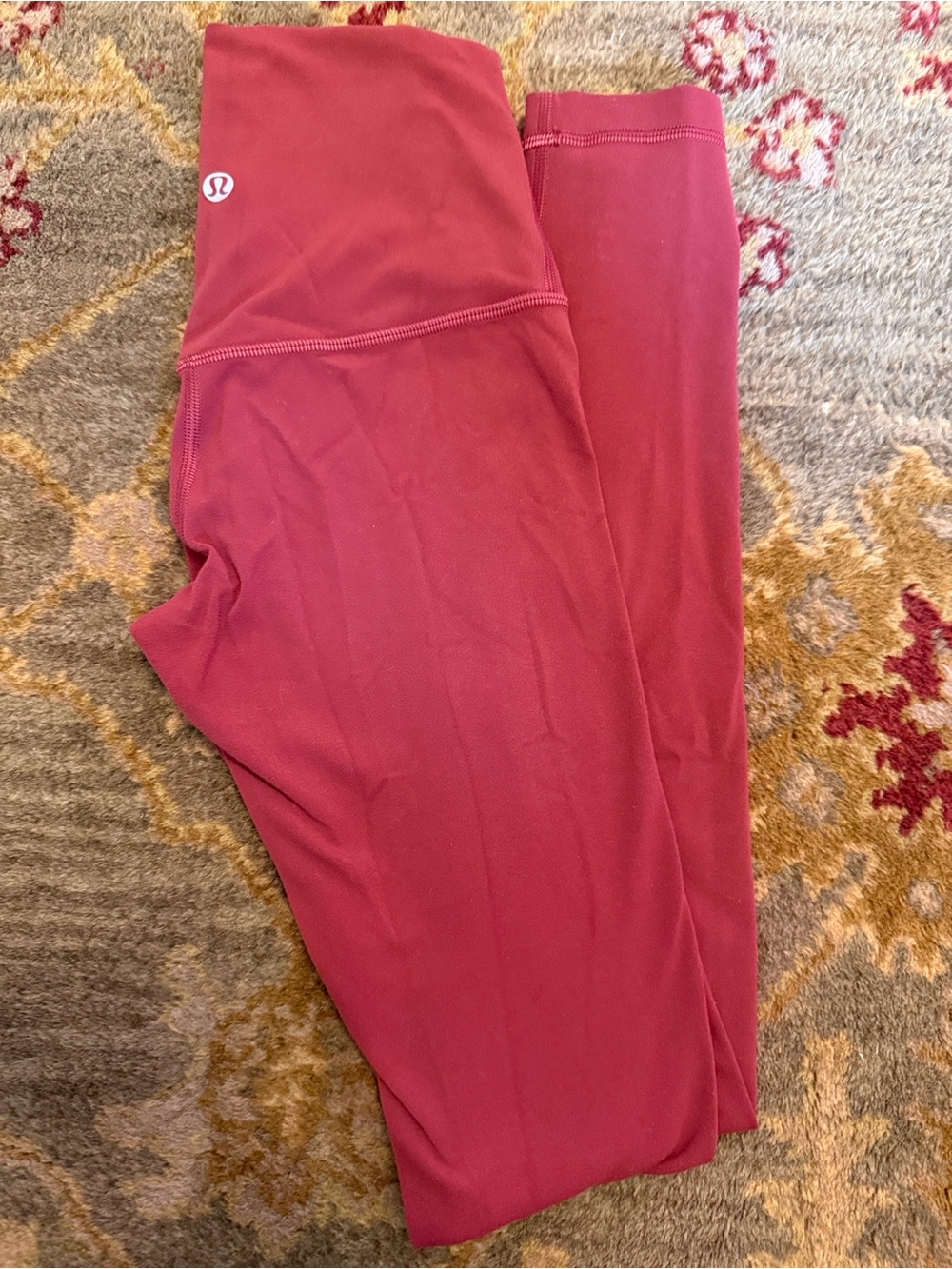 lululemon Maroon/Deep Red High-Rise Align 28” Leggings, size 0